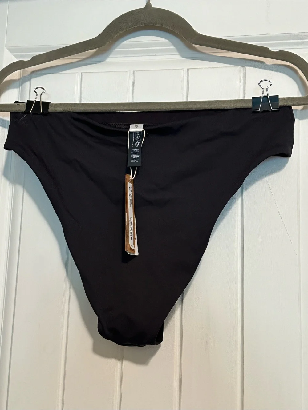 SKIMS Signature Swim Mid-Waist Swim Bottom in Onyx NWT